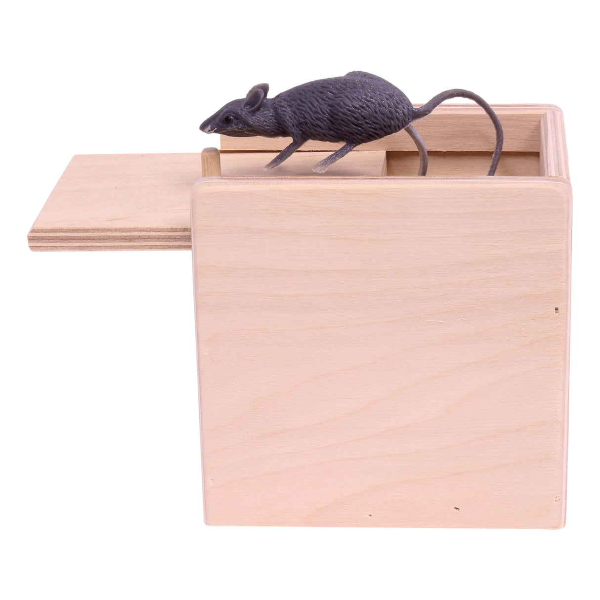 Amish-Made Wooden Surprise Mouse Prank Box Toy AmishToyBox.com