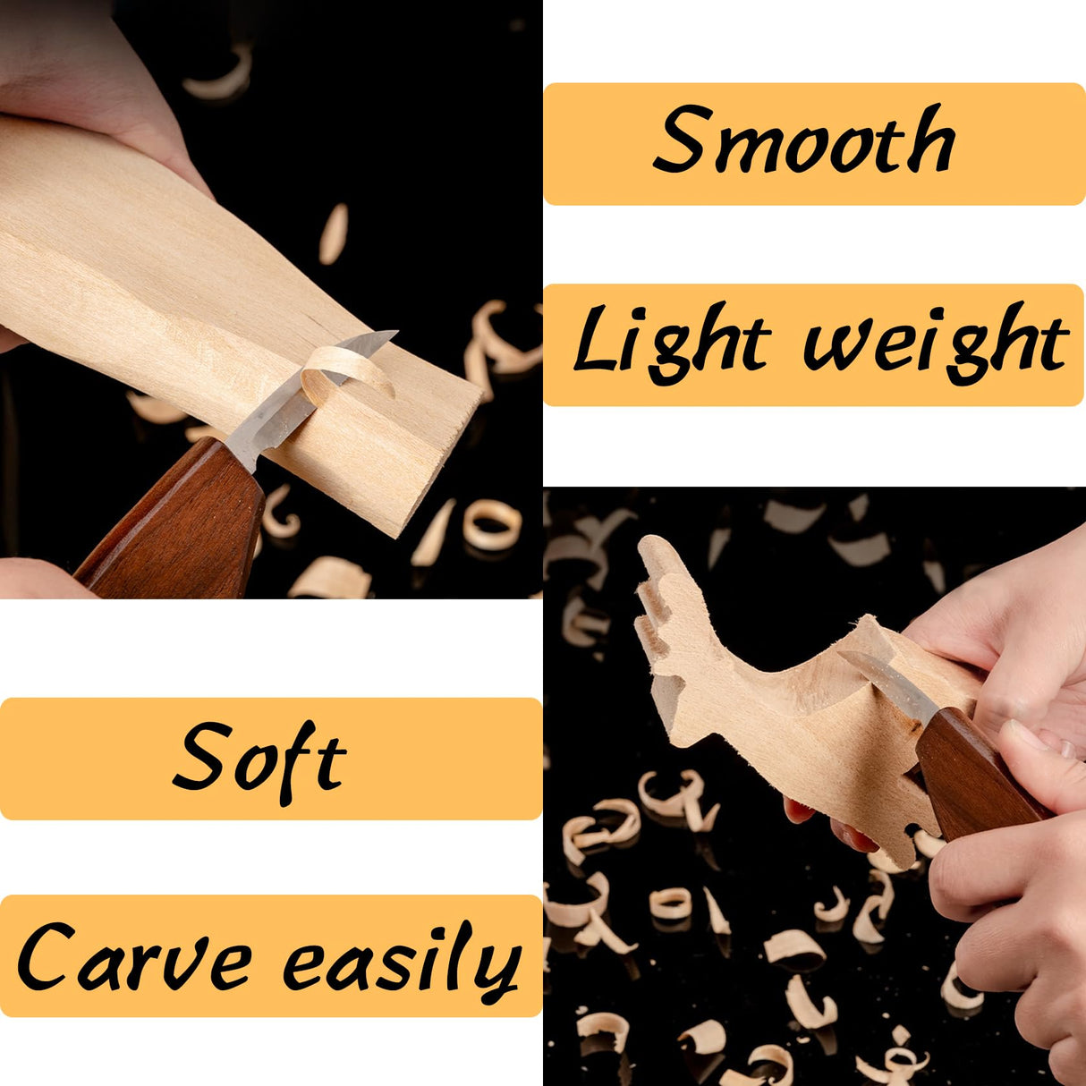 HILELIFE Basswood Carving Blocks 16 Pcs Bass Wood Blocks for Wood Carving Whittling Wood Smooth Basswood Blocks for Carving HILELIFE