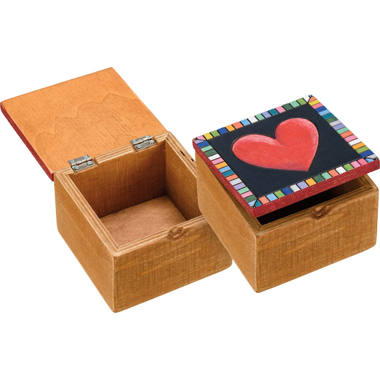 Primitives by Kathy Rustic Wooden Hinged Box - Home and Office Decor, Farmhouse Design, Desk and Shelf Decorations, Memory and Keepsake Box Primitives by Kathy
