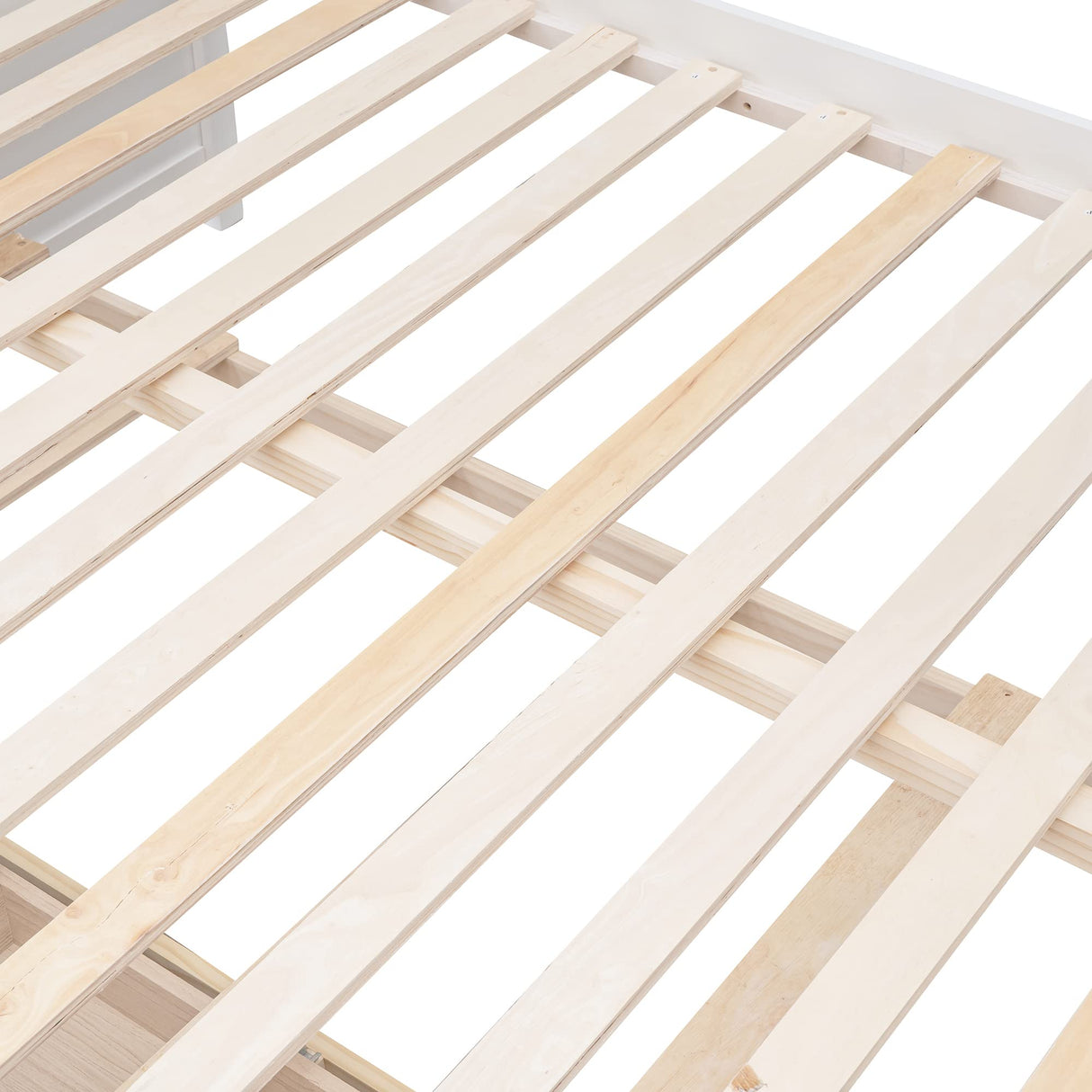 Linique Twin-Over-Full Bunk Bed with Twin Size Trundle,Can be Divided into a Captain Bed with 3 Drawers and a Single Bed for Bedroom,Guest Room(White) Linique