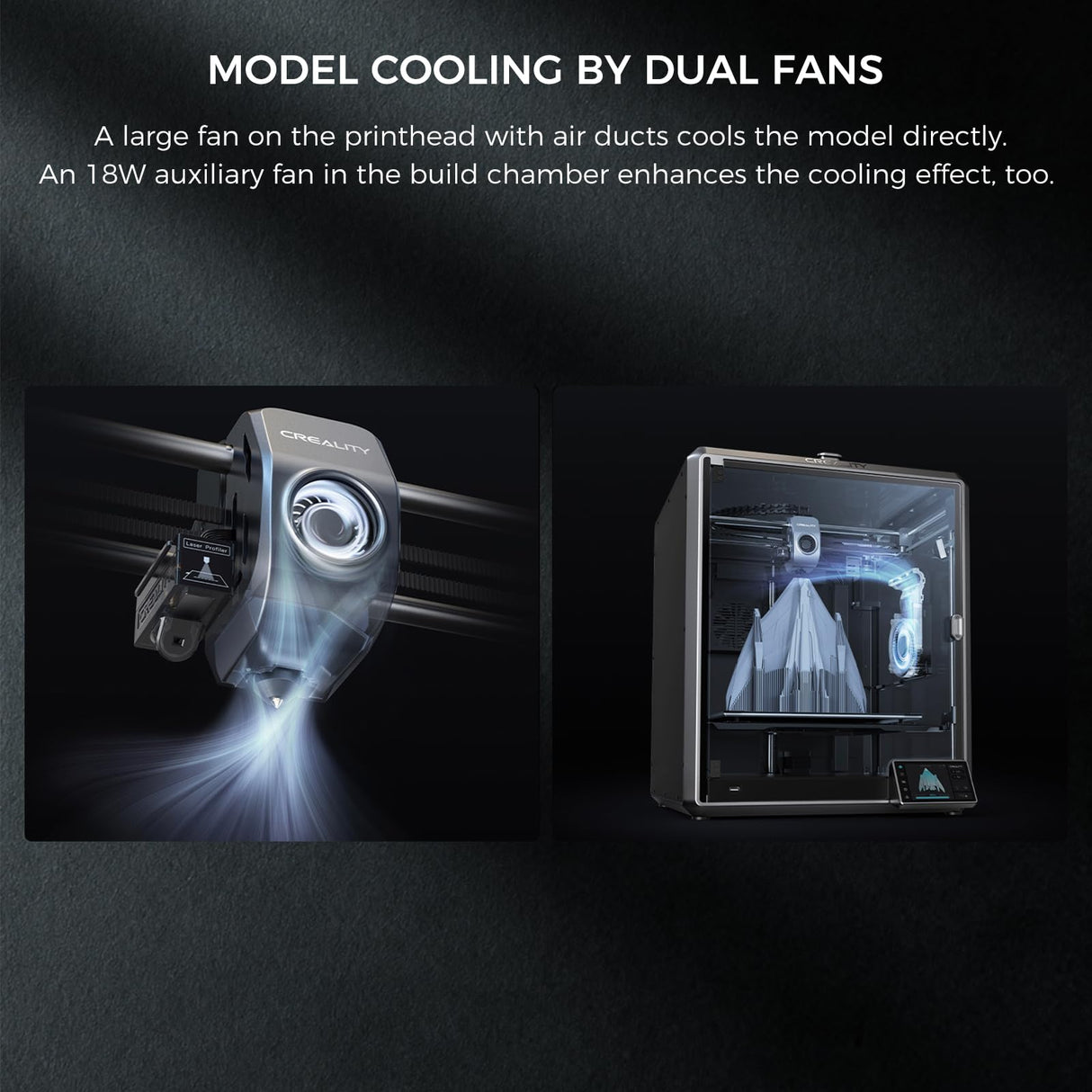 Creality K1 MAX 3D Printer Upgrade with 600mm/s Printing Speed 300°C High-Temperature Nozzle Direct Extruder Hands-Free Auto Leveling Dual Z Axes Stable Cube Frame 11.81x11.81x11.81inch Creality