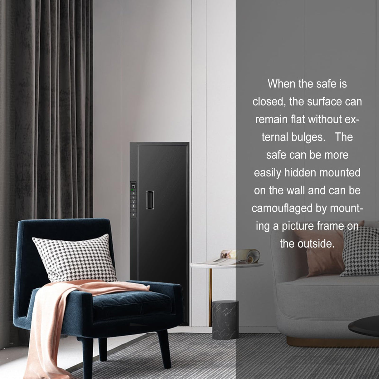 Biometric Gun Safe for Rifle, Shotguns, Pistols, Compact Long Gun Safe, Quick Access Fingerprint Gun Safe Firearm Case- Upgraded Biometric/Keypad/Key Access LANGGER V