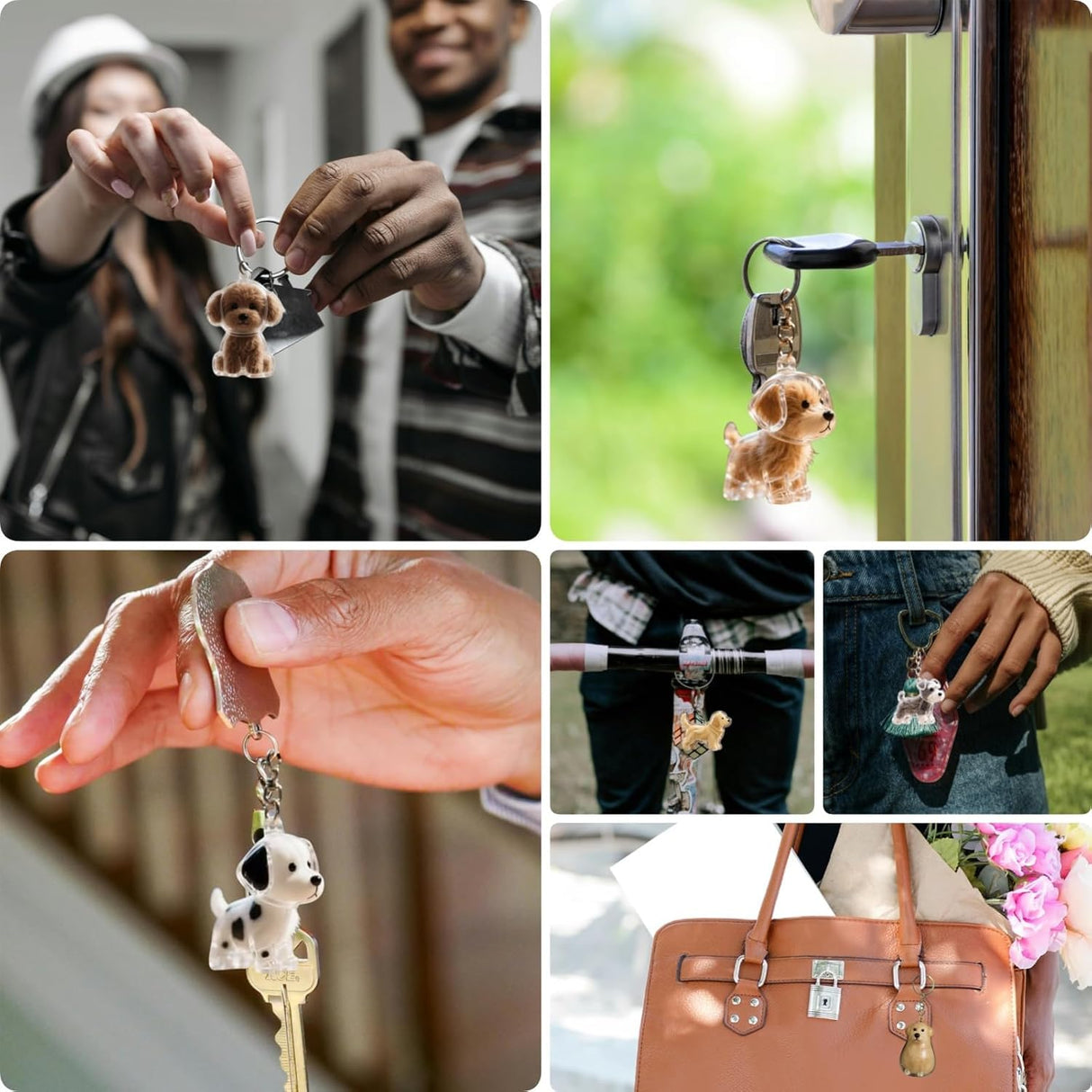 Dog Hair Collector Keychain Charm Memorial Storage Box, Pet Hair Memorial Keepsake, Transparent Cute Keychain Generic