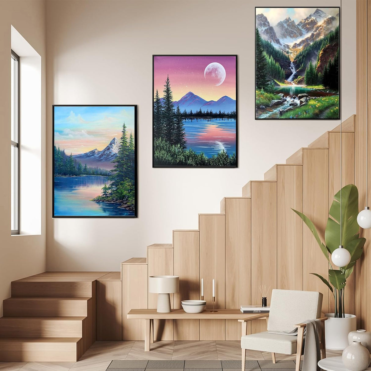 DOTZSO 6 Pack Diamond Painting for Adults 5D Diamond Painting Kit DIY Full Diamond Art kit with Diamond Painting Crystal Art and Craft for Beginners 12x16 inches (Landscape) DOTZSO