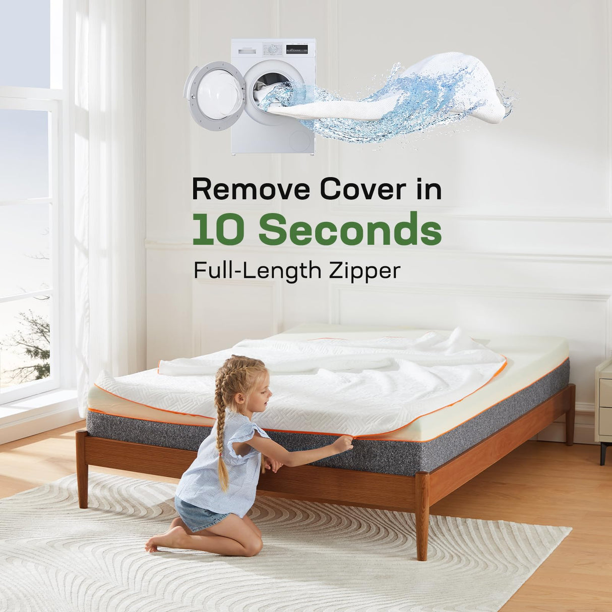 Marsail Twin Mattress, 10-inch Gel Memory Foam Mattress, Medium-Firm Mattress in a Box for Pressure Relief & Support, Breathable Cooling Twin Bed Mattress with Zippered Cover Marsail