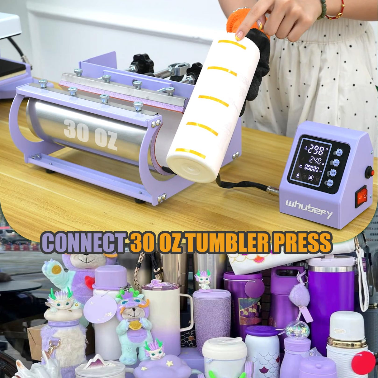 Whubefy Heat Press Machine for T Shirts 15x15 with 30OZ Tumbler Press 5 in 1 Slide Out & Swing Away Digital Heat Transfer with 3 Pre-Set Modes & Counting Function for Bulk Press Hat Cap Mug Plate Whubefy