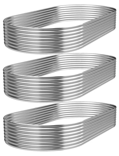 FRIZIONE 3pcs Galvanized Raised Garden Bed Outdoor,Steel Garden Bed for Vegetables,Above Ground Garden Box for Flower,Metal Raised Beds for Gardening