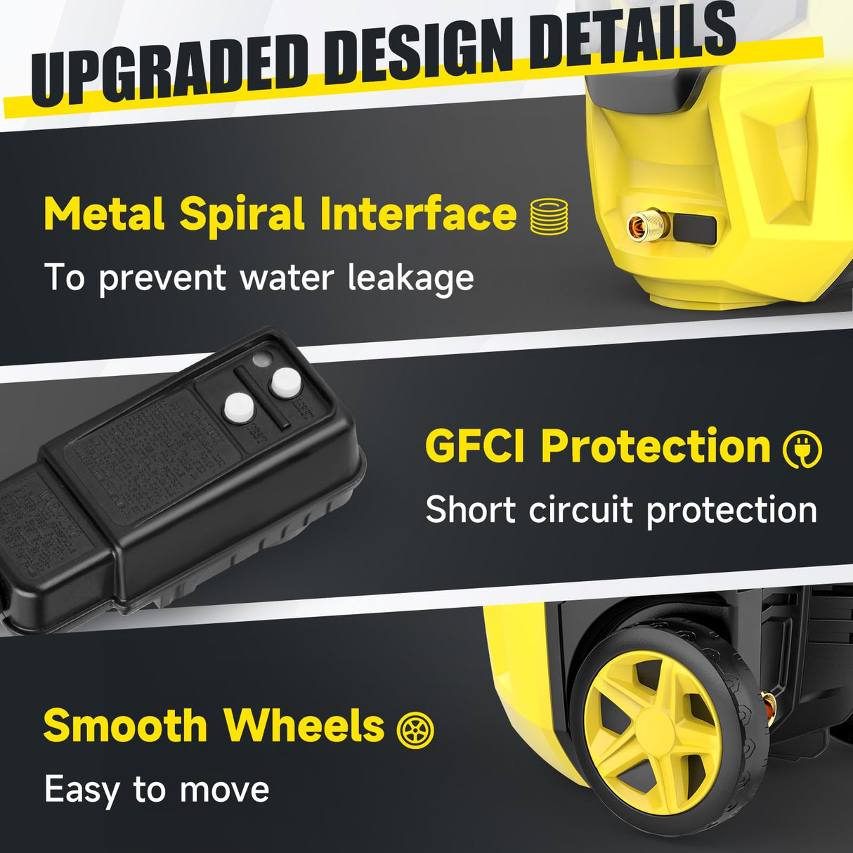 AcquaX Electric Pressure Washer, 4000 PSI 2.5 GPM Electric Power Washer with 4 Quick Connect Nozzles, 35FT Power Cord, 20FT Hose, Foam Cannon for Cars/Patios/Diverway/Fences AcquaX