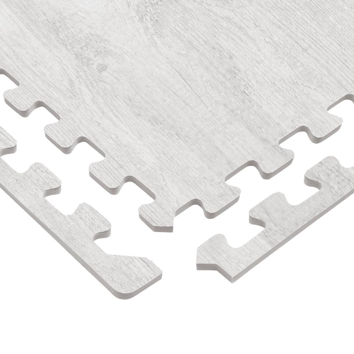 Forest Floor Farmhouse 3/8 Inch Thick Printed Foam Tiles, Premium Wood Grain Interlocking Foam Floor Mats, Anti-Fatigue Flooring – Stylish Flooring Solution, Porch Post White, 100 Sq Ft We Sell Mats