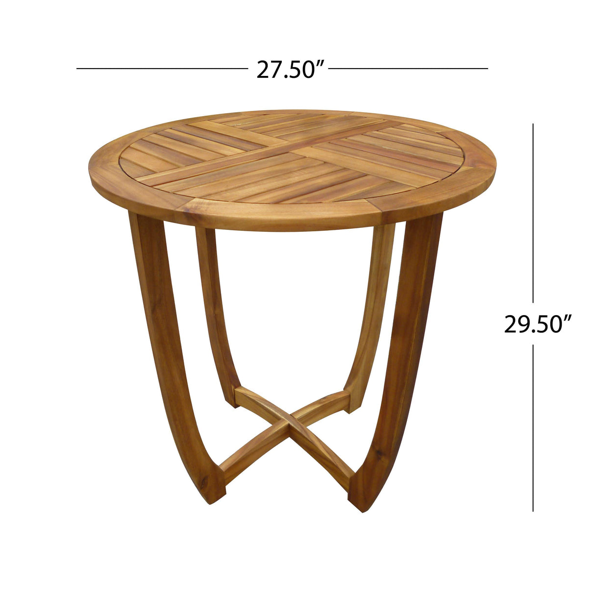 Christopher Knight Home Carina Accent Round Table, Teak Finish Brown Christopher Knight Home