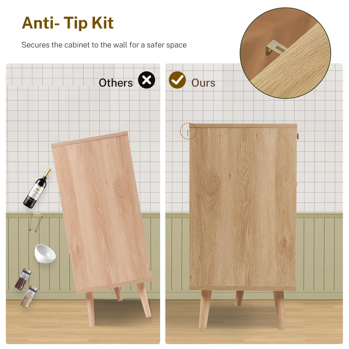 TEENFON 47.2''Wide 7 Drawer Rattan Dresser, Boho Dresser for Bedroom, Chest of Drawers, Closet Organizer, Natural Wood Dressers Chest for Bedroom, Living Room, Entryway, Natural TEENFON