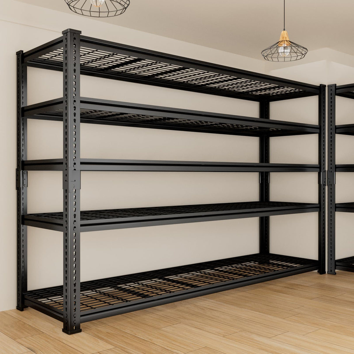 Storage Shelves, Garage Shelving Heavy Duty 3300 LBS Capacity, 60"L x 24"W x 78"H Adjustable Metal Shelving Organizer Wire Rack, 5 Tier Utility Shelf Unit for Pantry Closet Warehouse Organization MODCART