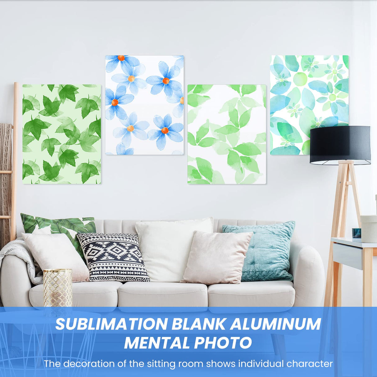 Sublimation Aluminum Blank Metal Photo Sign Blanks Wall Poster Frame Custom Pictures Wall Art for Bedroom Living Room Wedding Baby Pet Family Picture Framed Wall Decor, 11 x 14 Inch, White (4 Pieces) Ferraycle