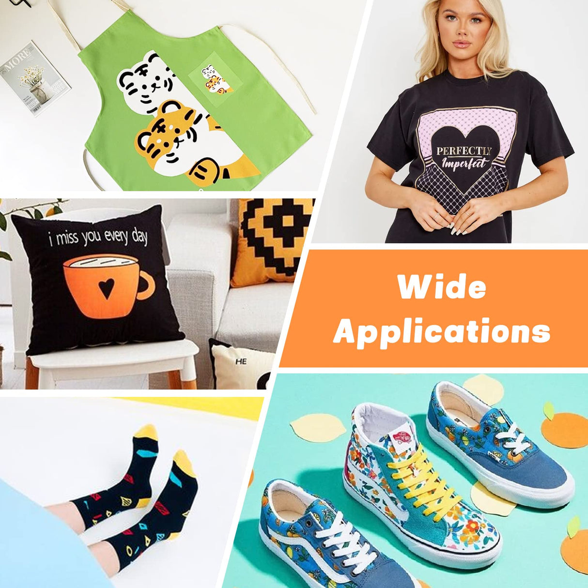 HTVRONT Sublimation HTV for Dark Fabric/Light Fabric - 5 Pack Matte Sublimation Vinyl - Sublimation Blanks for Sublimation Shirts/Pillow/Bag/Hat HTVRONT