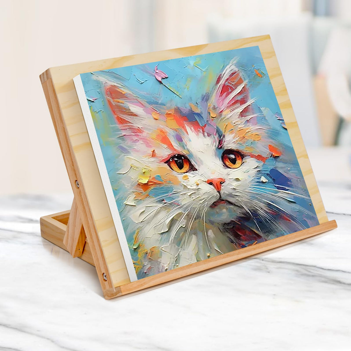 Easel for Painting - Tabletop Easel Stand, Adjustable Angle Art Wooden Easels for Painting, Canvases, Books, Artwork Displays Etc,13 4/5 Inches by 11 2/5 Inches DRAWLEX