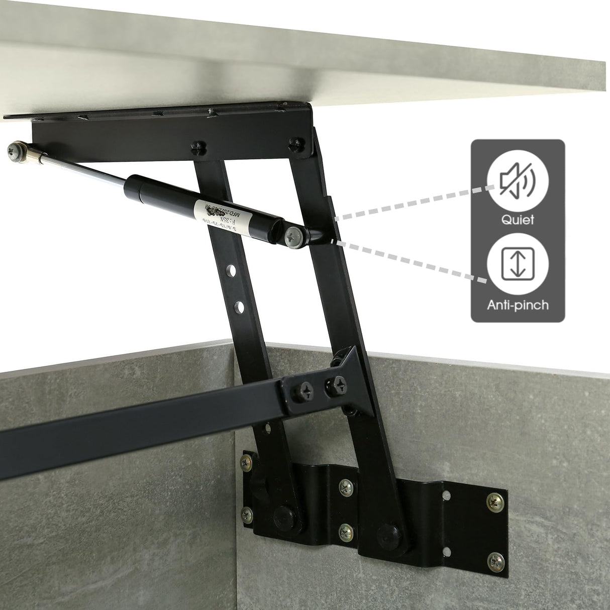 HOMMPA Lift Top Coffee Table with Charging Station Grey Led Coffee Table with Storage Hidden Compartment Modern Coffee Table with Lift Top Center Table with 16 Color LED Light for Living Room 17.7" H HOMMPA