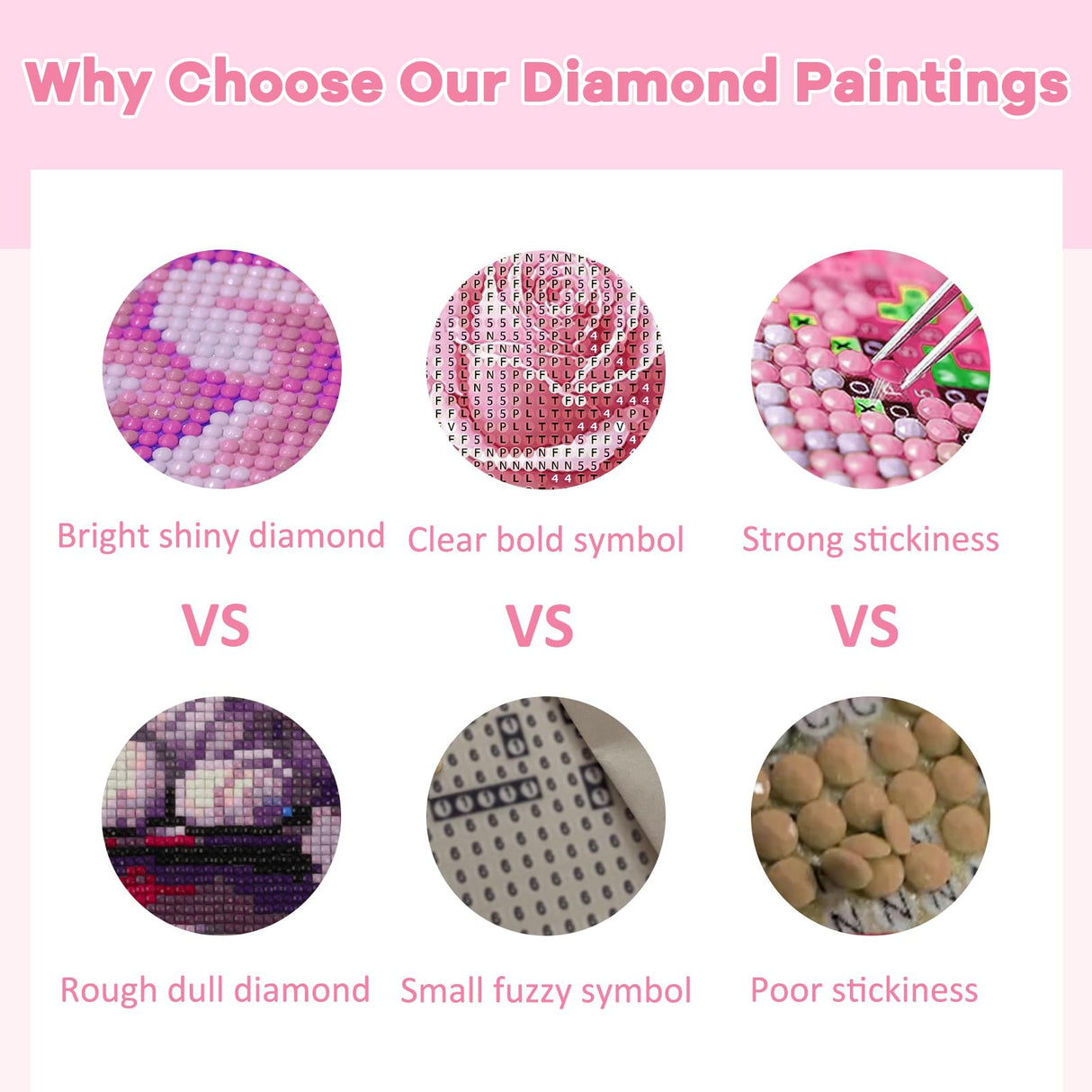 TOSTOG Flower Diamond Art Kits for Adults, DIY Flower Diamond Paintings Kits for Adults Beginner, Full Drill Pink Rose Diamond Paintings Kit, Cute Rose Gem Painting Wall Art Decoration 12 * 12 Inch. TOSTOG