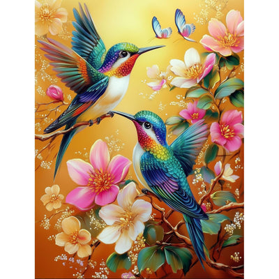 Hummingbird Diamond Art Kits for Adults- Hummingbird Diamond Painting Kits Adults, Animals Gem Painting Kit for Home Wall Decoration Gift 12x16 Inch