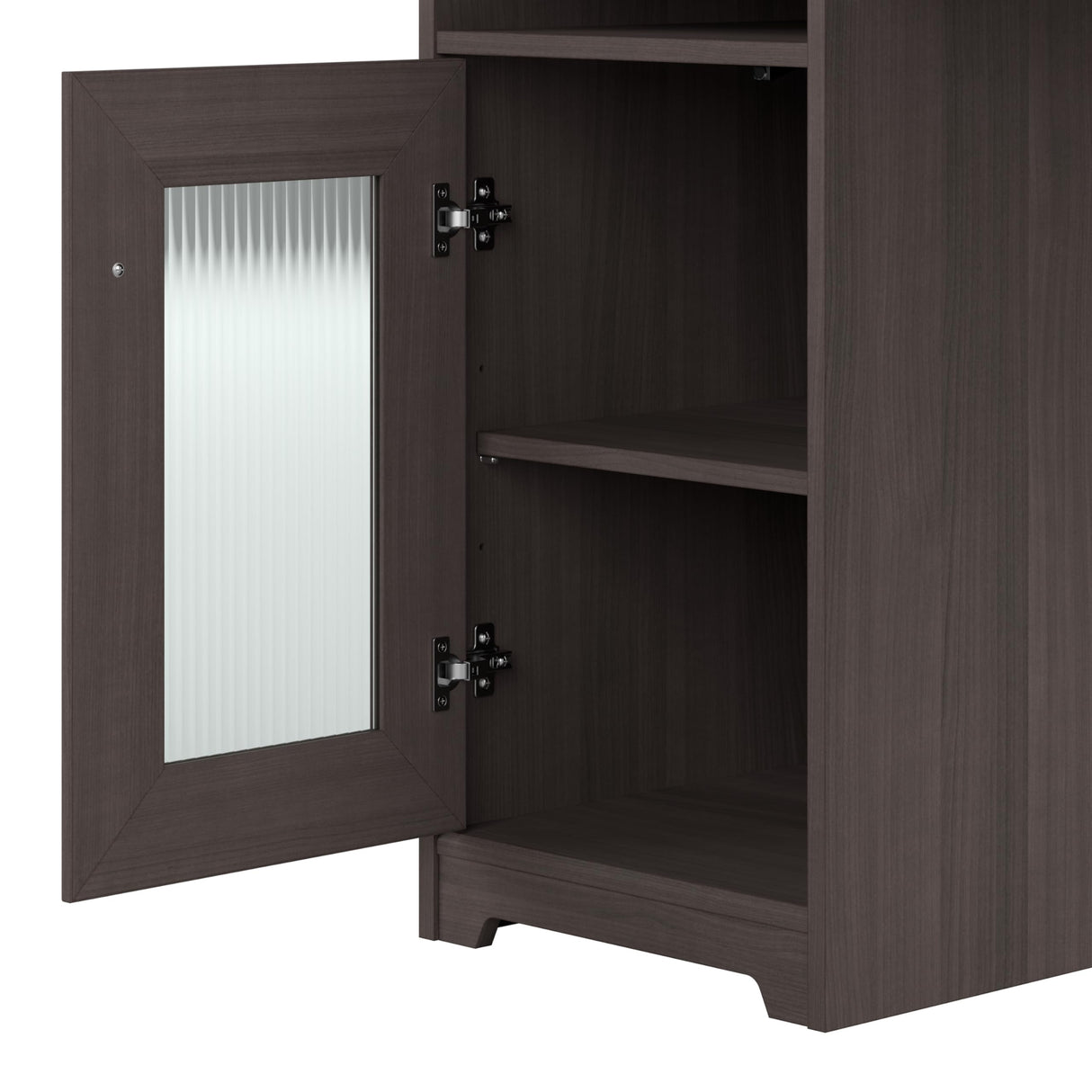 Bush Furniture Cabot L Shaped Desk with Hutch | Corner Desk with Storage for Home Office in Heather Gray | 60W L Shaped Computer Desk Bush Business Furniture