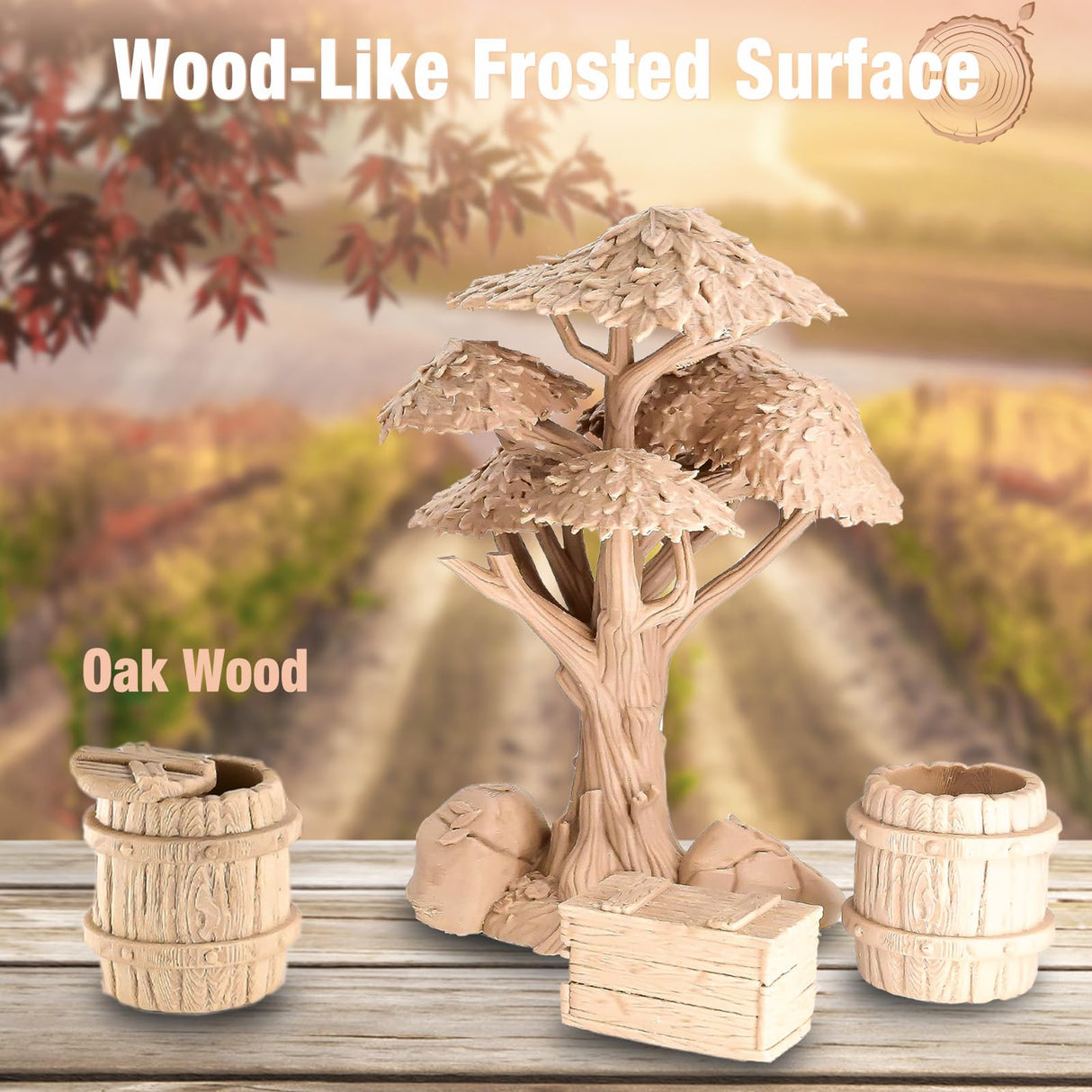 OVV3D Wood PLA Filament 1.75mm, 3D Printer Filament, White Oakwood PLAFilament More Than 30% Real Wood Fiber, Matte and Frosted, 1.75 PLA 3D Printing Filament, 1kg OVVNYXE