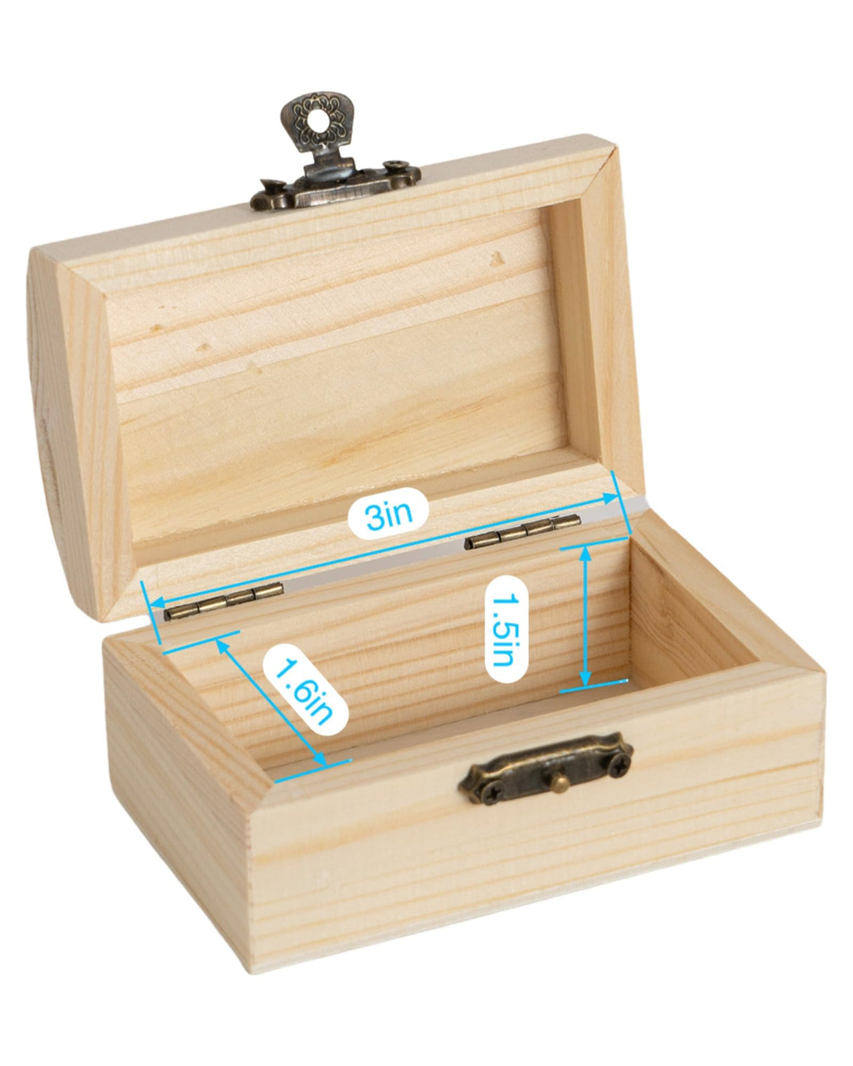 Xhqsulsclac 24 Piece Small Wooden Box Unfinished Wooden Treasure Box with Lids for DIY Crafts (3.6 x 2.1 x 1.8 inches) Xhqsulsclac