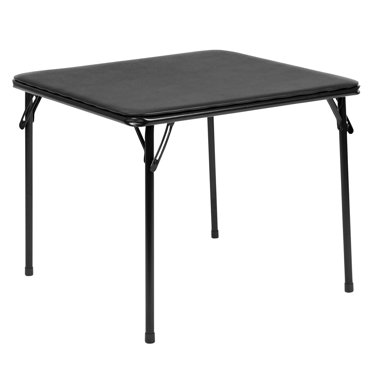 Flash Furniture Mindy Folding Kids Table with Vinyl Padded Top, Children's Square Activity Table for Daycare and Classrooms, Black Flash Furniture