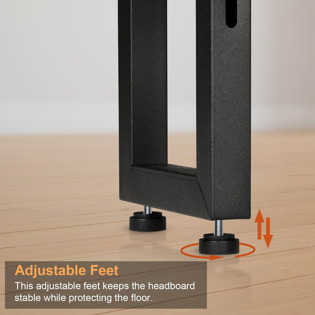 Livofloral Rustic Brown Queen Size Headboard with USB Charging Station, LED Light, and Adjustable Height Livofloral