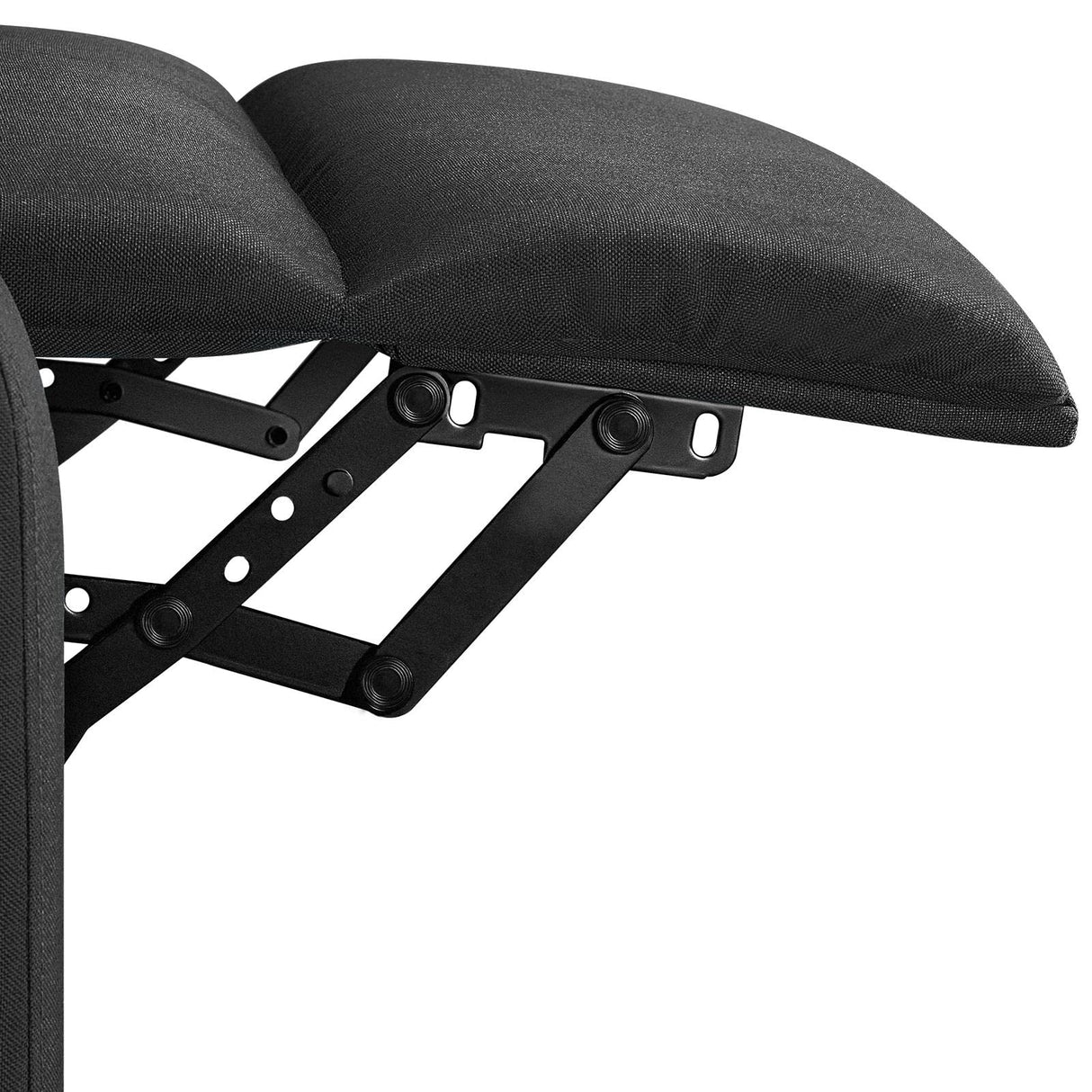 Topeakmart Fabric Recliner Sofa Push Back Recliner Chair Adjustable Modern Single Reclining Chair Upholstered Sofa with Pocket Spring Living Room Bedroom Home Theater Matte Black Topeakmart