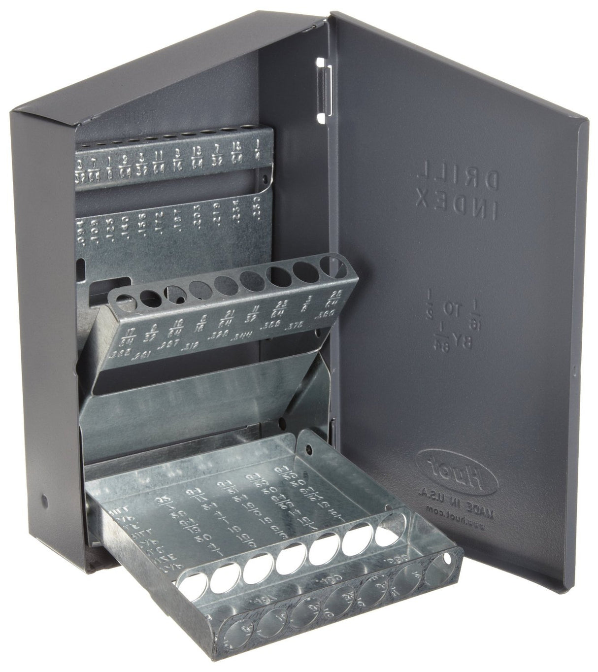 Drill America Drill Bit Index/Case, 1/16-1/2 by 64ths (29 Sizes), 10550 Drill America