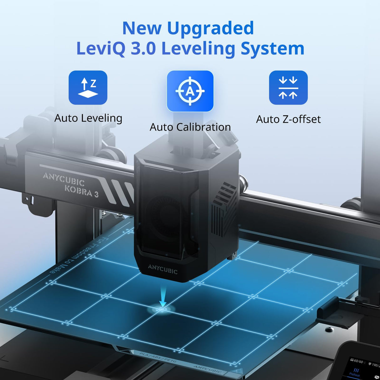 Anycubic Kobra 3 3D Printer Only, Max 600mm/s Print Speed Full-auto Calibration Details Better, Multi-Color 3D Printing Need with Additional Anycubic ACE Pro, Explore Endless Fun 9.8"x9.8"x10.2" ANYCUBIC