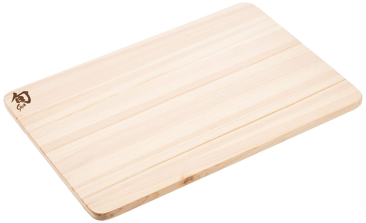 Shun Cutlery Medium Hinoki Cutting Board, 15.75" x 10.75" Medium Wood Cutting Board, Medium-Soft Wood Preserves Knife Edges, Authentic, Japanese Kitchen Cutting Board Shun