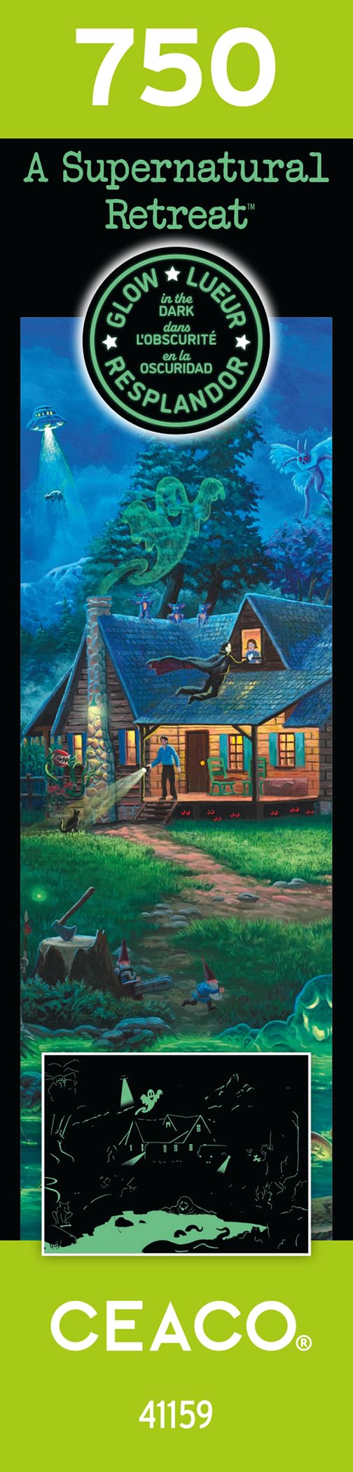 Ceaco - A Supernatural Retreat - Glow - 750 Piece Jigsaw Puzzle Ceaco