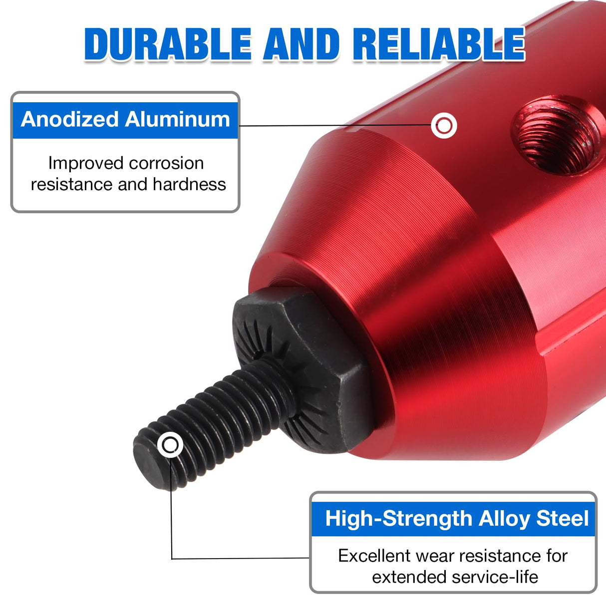 YUZES Rivet Nut Tool Drill Adapter Kit, Labor-Saving Rivet Nut Gun Cordless with 12 Mandrels and 260 PCS Rivet Nuts, Rivnut Tool Kit for Nutsert, Cars, Metalwork, Home Improvement, DIY - 30 Series YUZES