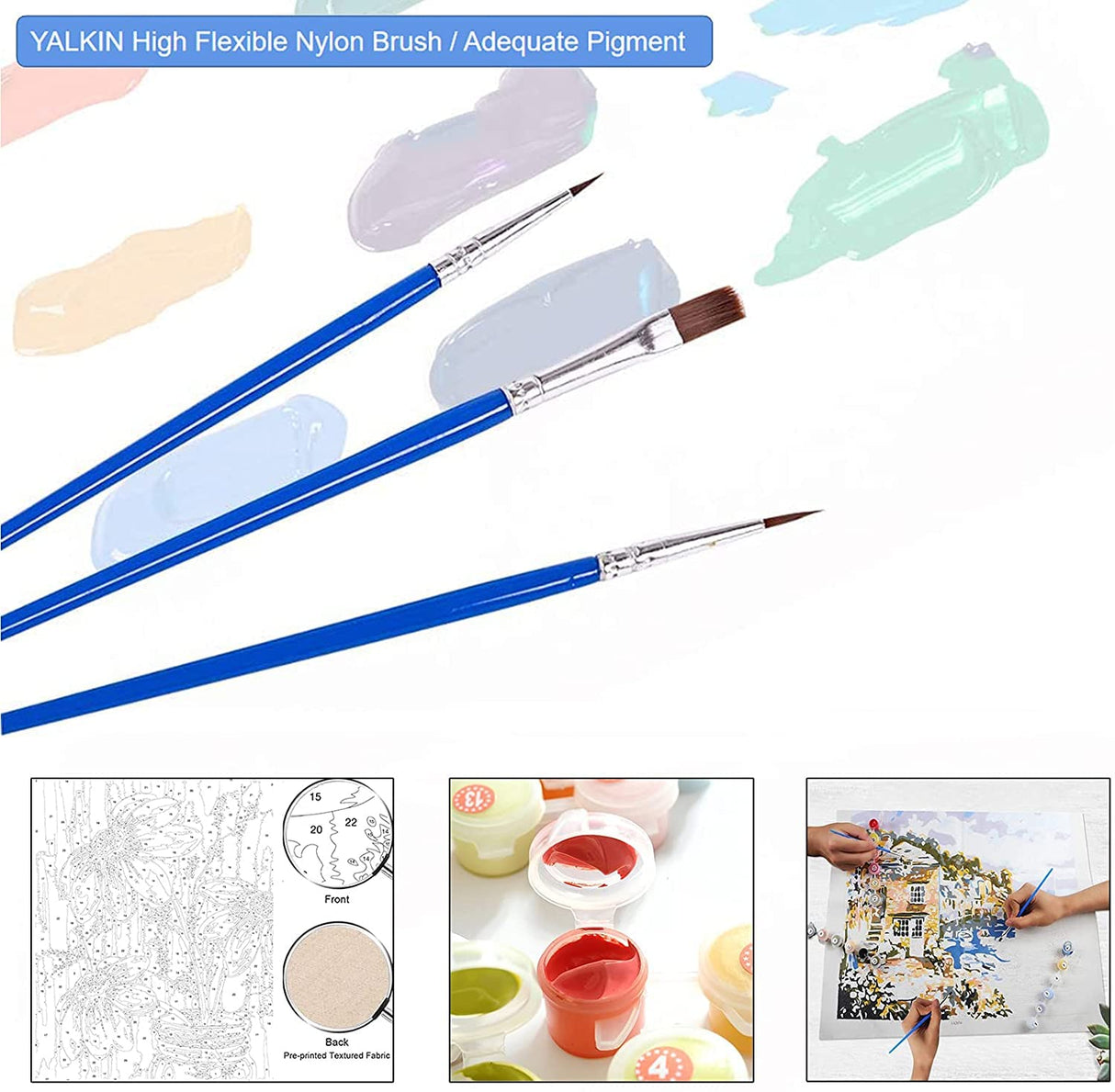 YALKIN Paint by Number for Adults Beginners,DIY Large Size (35.5 x 15.7 inch) Waterfall Paint by Numbers Arts and Crafts Paintwork with Paintbrushes Canvas Oil Painting for Home Decor,Gift YALKIN