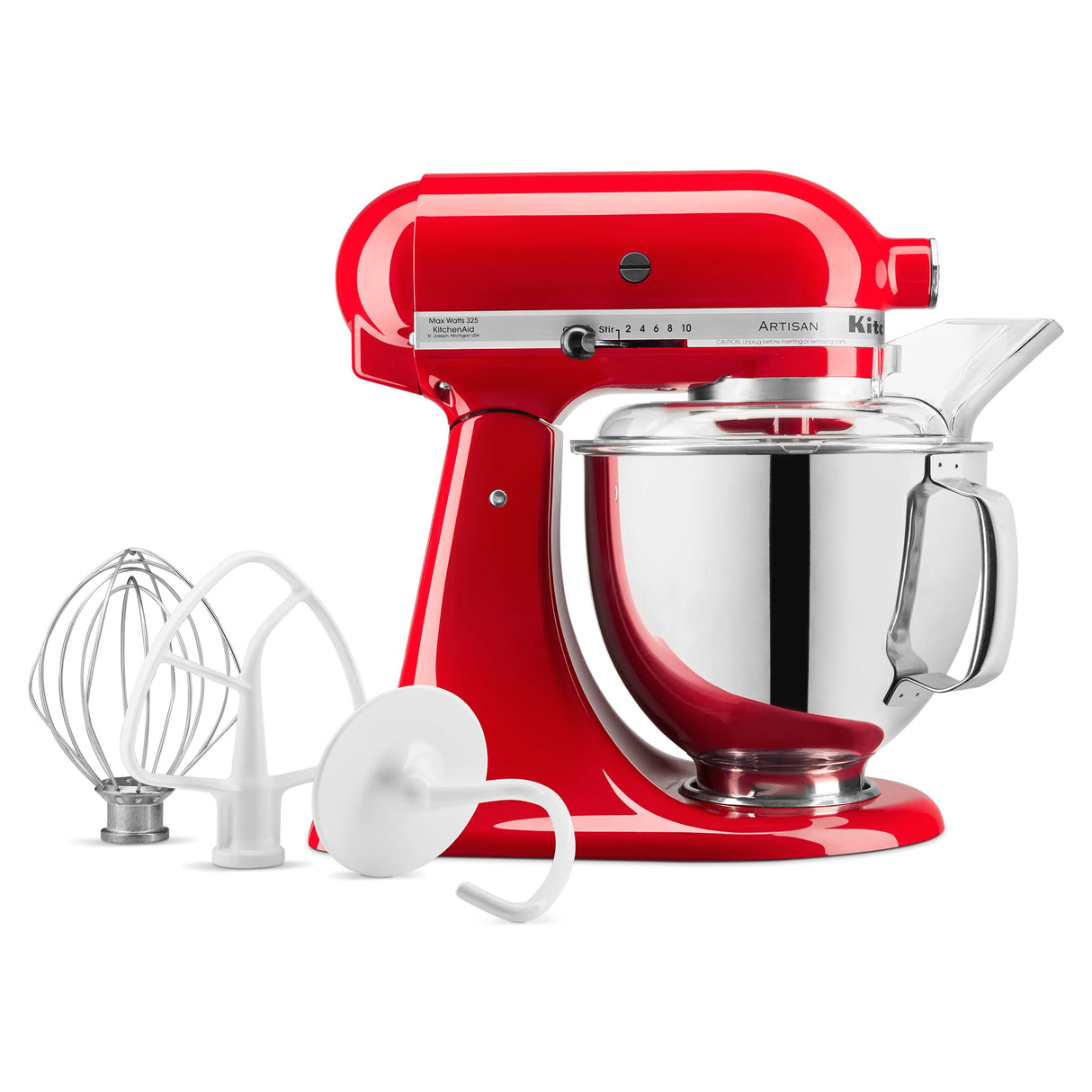 KitchenAid Artisan Series 5 Quart Tilt Head Stand Mixer with Pouring Shield KSM150PS, Passion Red KitchenAid