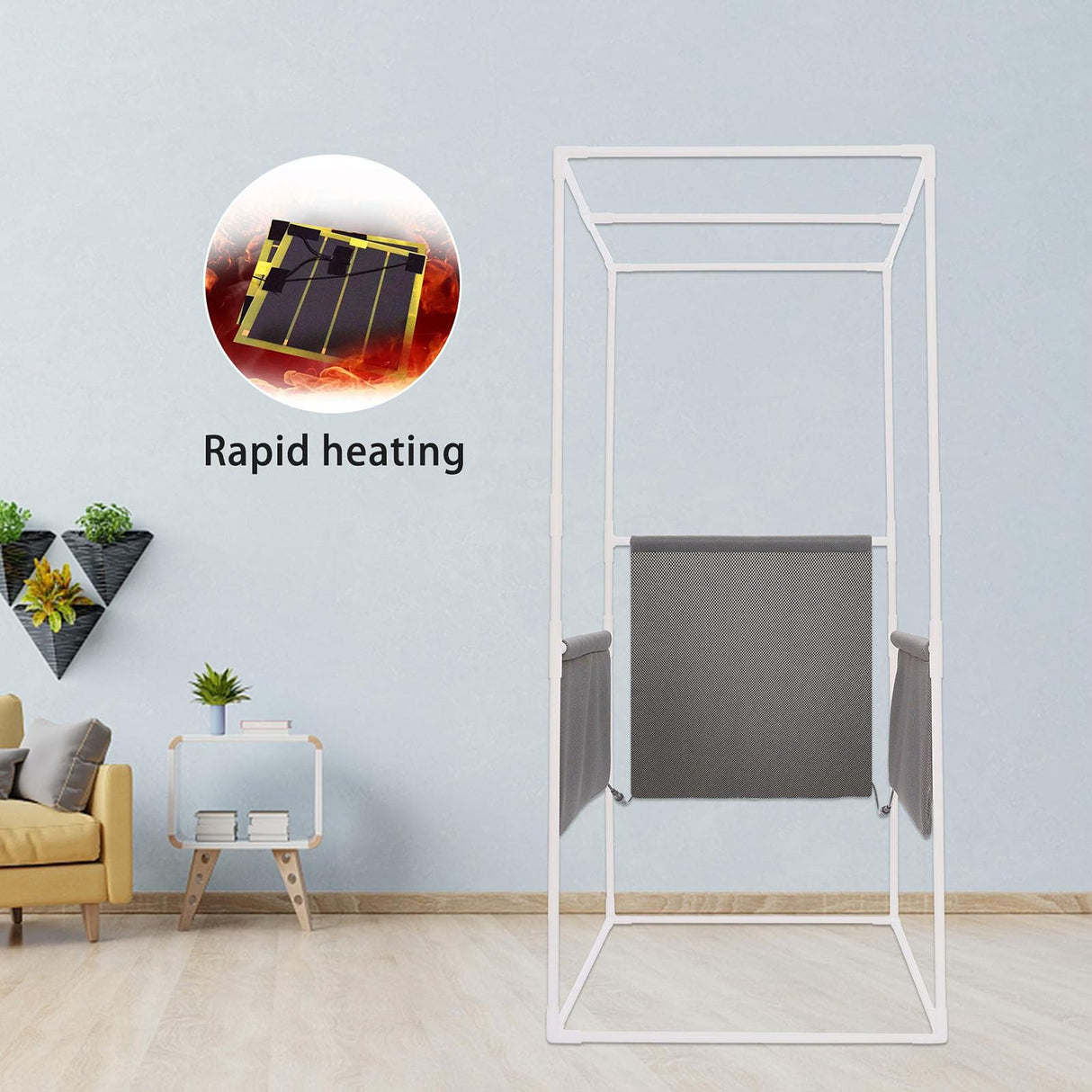 KUNSANA Full Size Portable Far Infrared Sauna Tent,Personal Home Sauna Spa with Heating Foot Pad and Portable Chair KUNSANA