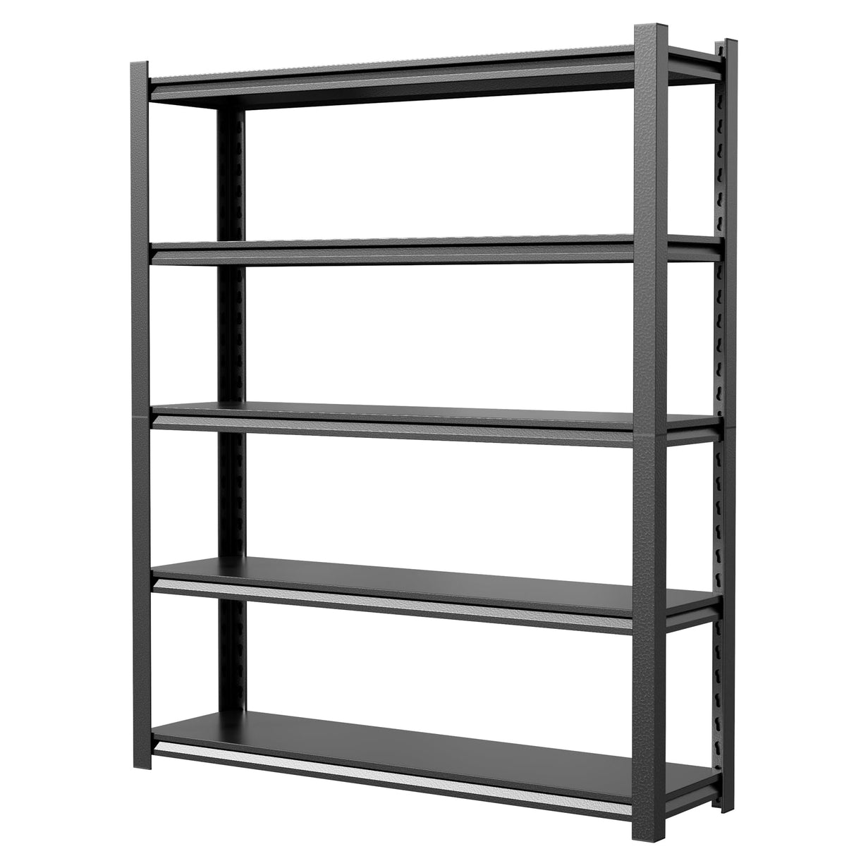 JHYKHG 48" W Storage Shelves,5-Tier Heavy Duty Garage Shelving,Adjustable Shelving Unit,Metal Shelf,Boltless Assembly Rack for Warehouse,Shed,3,000 lb Load,20 x 59 x 72 Inches,Black JHYKFG