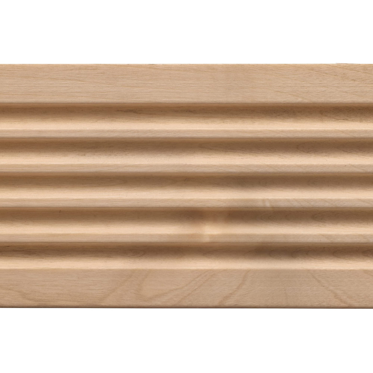 819-4FTWHW Unfinished White Hardwood Reversible Fluted/Reeded Casing Moulding ORNAMENTAL