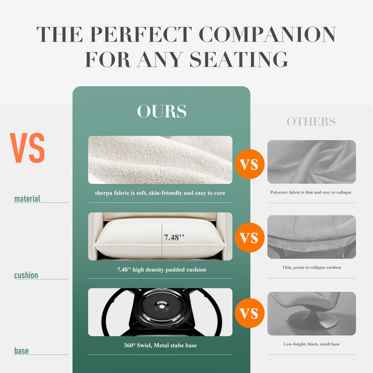 Swivel Accent Chair, 34 Inches Wide Upholstered Arm Chair with Plump Back Pillow, Modern Sofa Living Room Chair for Bedroom, Corner, Reading Nook-Beige COLAMY