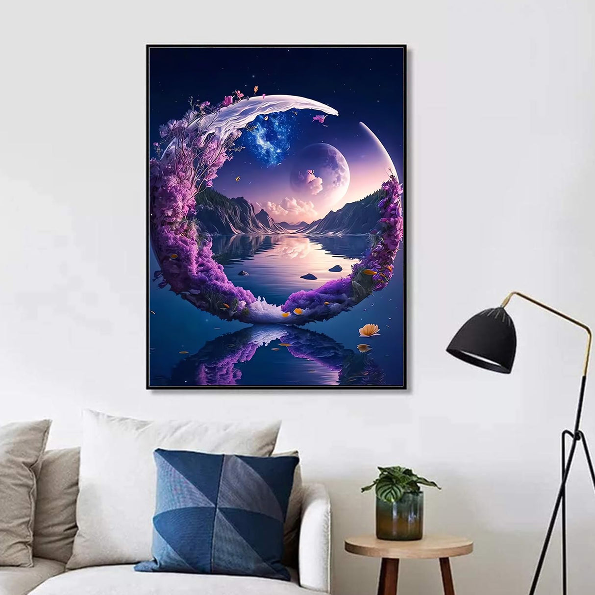 DAZZLEDOTS Diamond Art Kits for Adults, Landscape Moon Diamond Painting 5D Diamond Art Kits for Beginners DIY Full Drill Paint by Diamonds Dot Gem Art for Home Wall Decor 12 x 16 Inch DAZZLEDOTS
