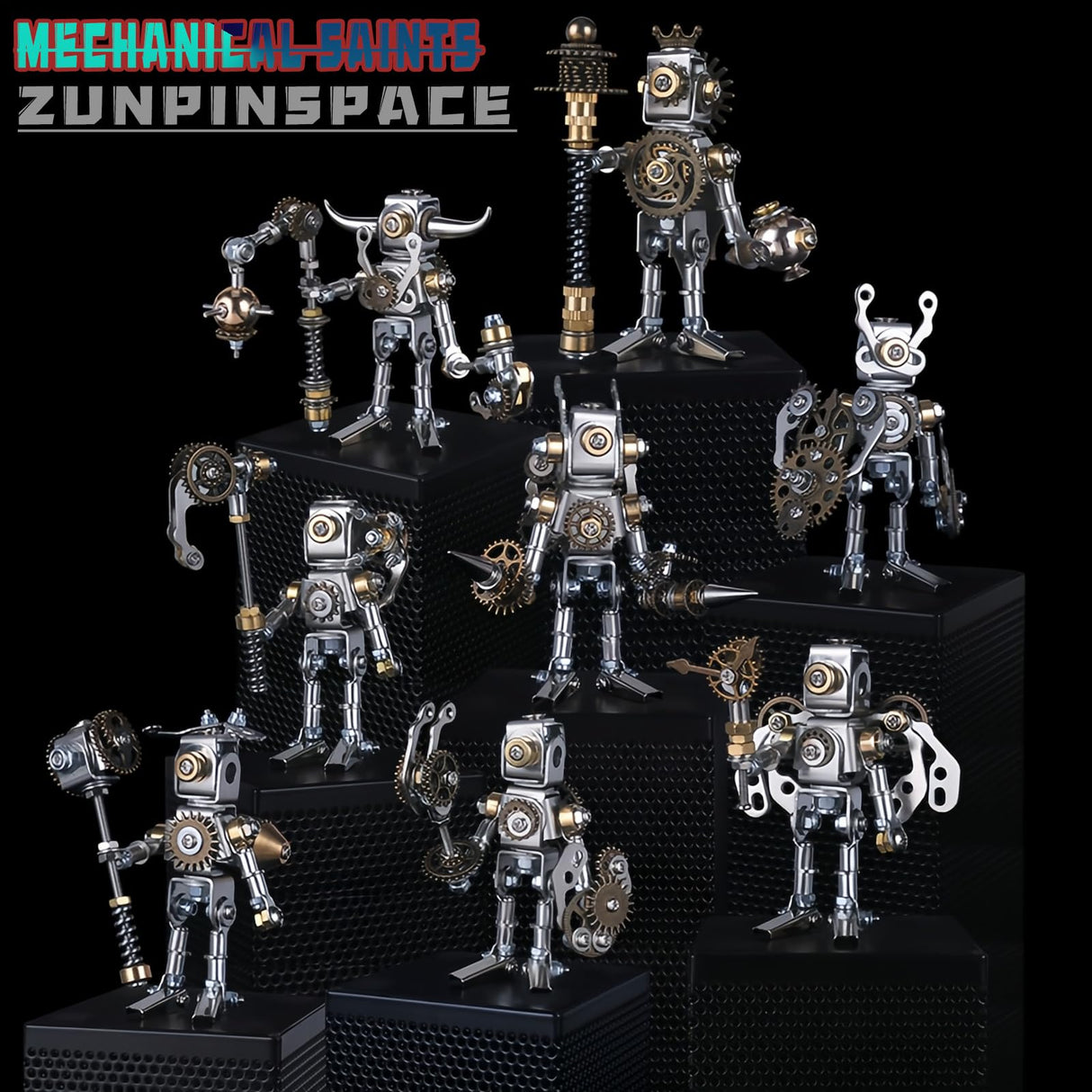 3D Metal Puzzle for Adults, Metal Model kit, combinable 3D Puzzle, 3D Mechanical Saint Puzzle, Fun DIY Assembly - The Best Gift for Men ZUNPINSPACE