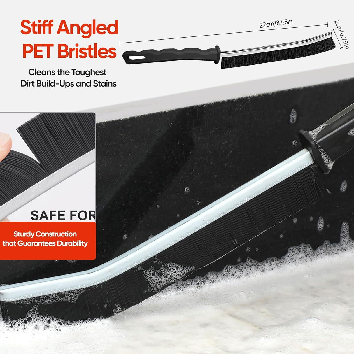 Crevice Cleaning Brush,Multifunctional Cleaning Brush Tool, Bathroom Gap Brush, Small Cleaning Brush, Grout Brush, Kitchen Brush, Cleaning Tools for Toilet, Bathroom, Home, Bathtub, Sink, Household MyVaky