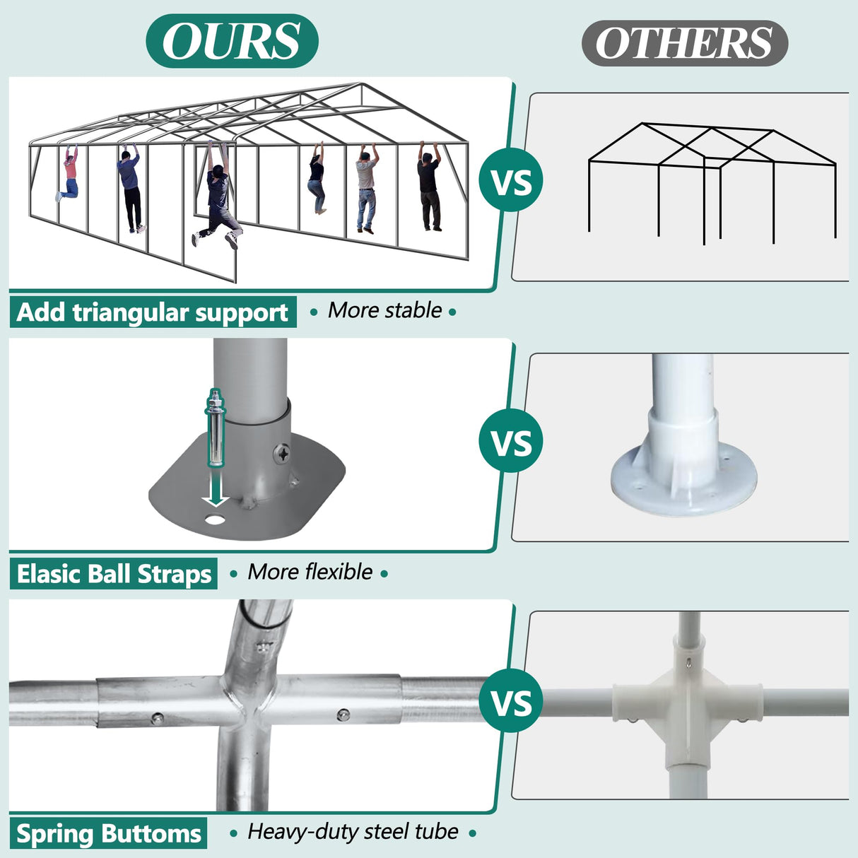 GARTOO 20' x 40' Heavy Duty Party Tent - Outdoor Wedding Gazebo Event Shelter Canopy with Removable Sidewall & 4 Sand Bags for Outdoor Event, Wedding, Birthday Party GARTOO