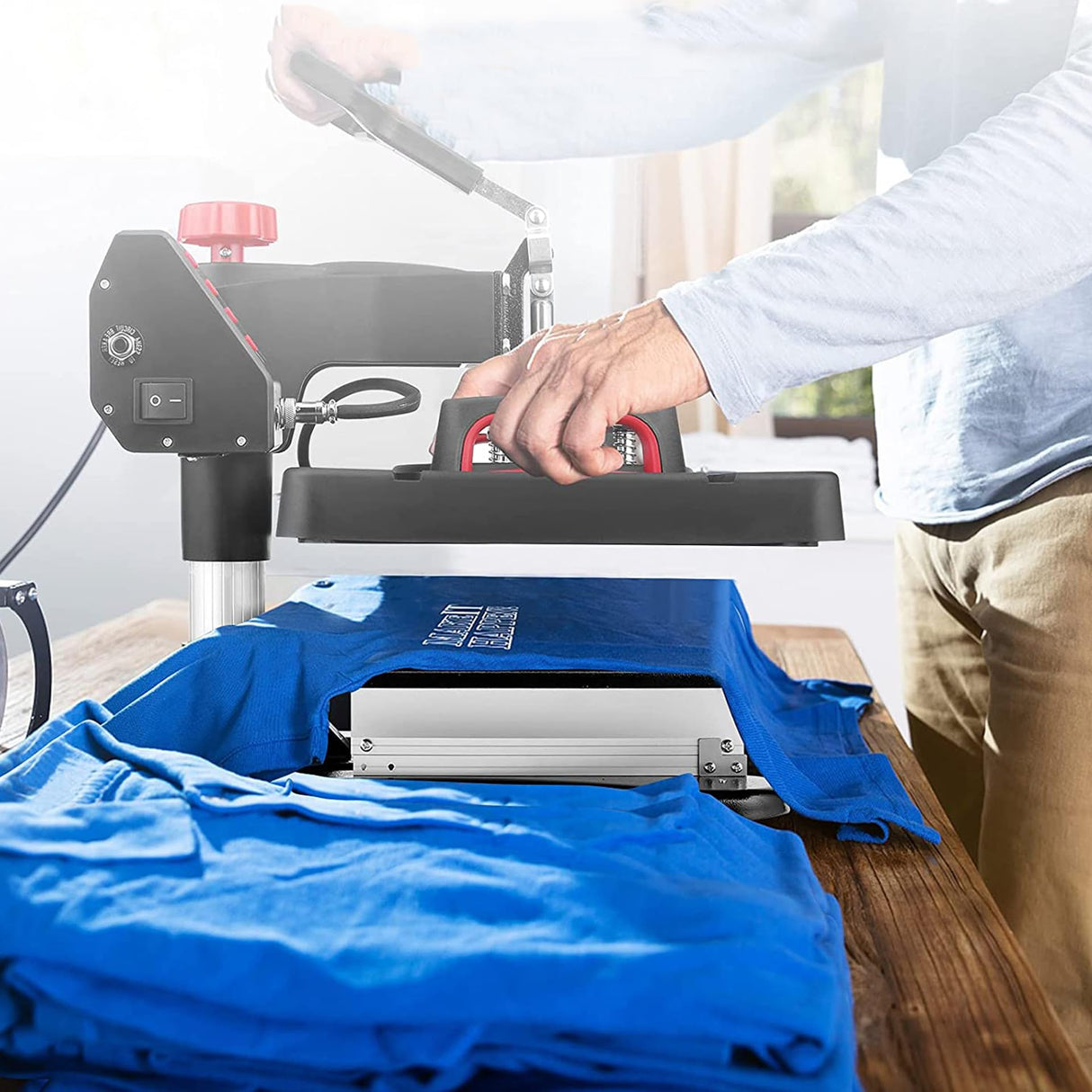 WHUBEFY Heat Press, 15x12 Inch 8 in 1 Shirt Press Multifunction Combo 360° Swing Away Digital Printing Heat Transfer Sublimation Machine Vinyl Heat Press Machine for T Shirts, Cap, Mug, Plate, DIY Whubefy