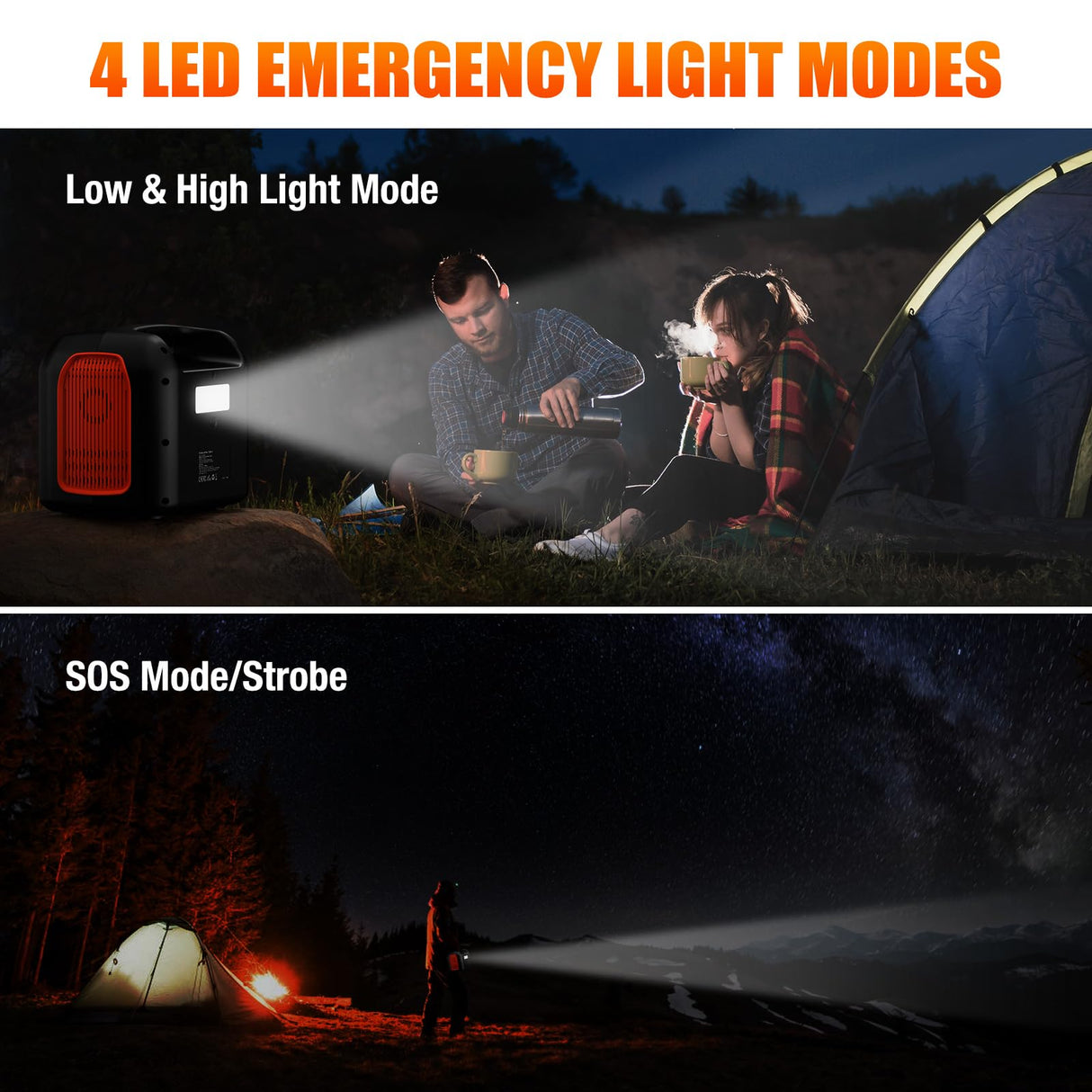 Portable Power Station, 300W (600W Peak) 299Wh LiFePO4 Solar Generator Pure Sine Wave 110V AC Car Outlets PD 60W QC3.0 Backup Power Supply Bank for Camping, Blackout, CPAP pangootek