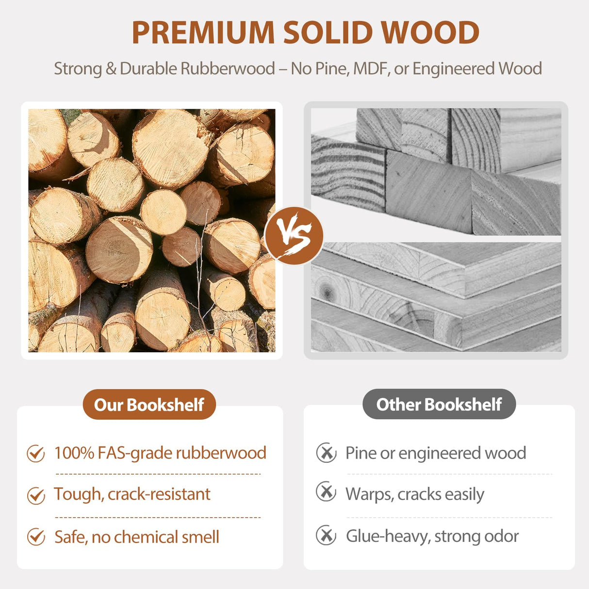 Muwuele Solid Wood Rotating Bookshelf on Wheels, 6 Tier, Round Revolving Bookcase, 360° Spinning Book Shelf Tower for Kids, Narrow Rolling Bookshelves for Small Space, Corner, Bedroom, Office, Walnut Muwuele