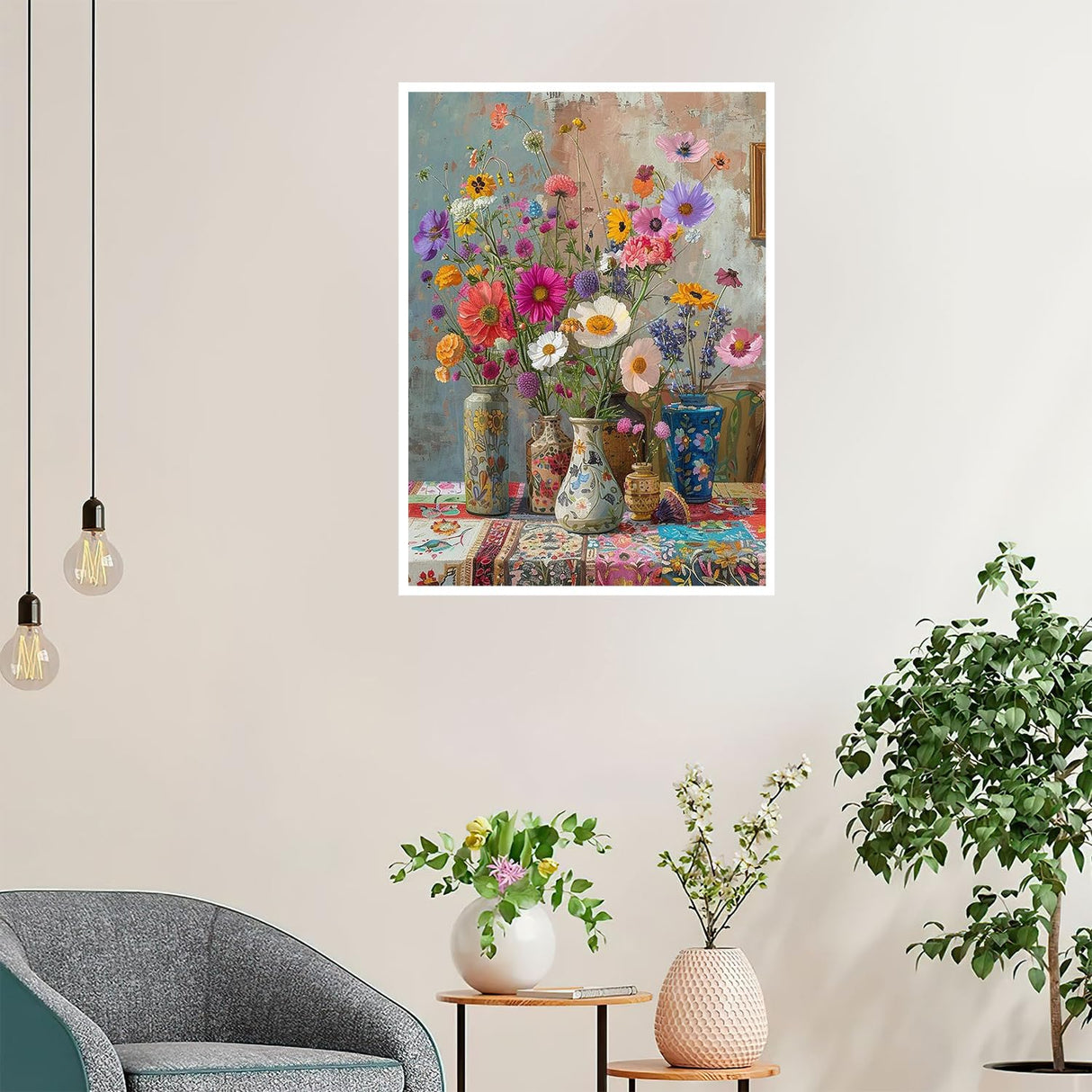 NWQZBYHT Flowers Diamond Art Kits for Adults,Vase 5D Diamond Painting Kits for Adults,DIY Round Full Drill Gem Art Kits for Beginners,Diamond Dots Painting Picture Crafts Home Wall Decor 12x16 Inch NWQZBYHT