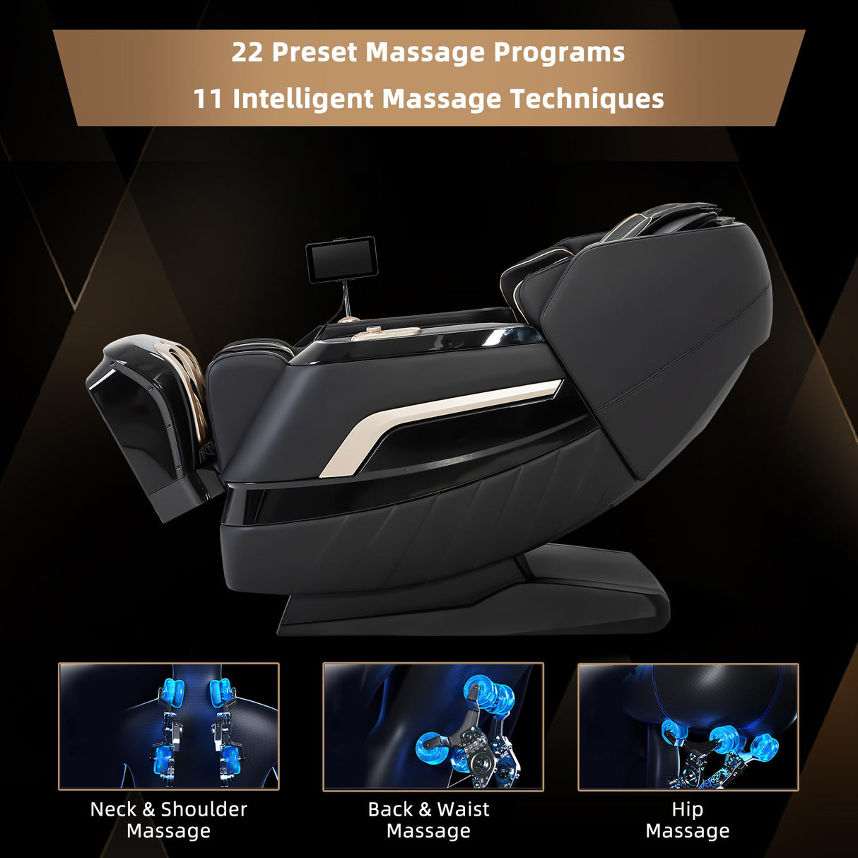 Alfine A66 4D Full Body Massage Chair – Made in The U.S.A. with U.S. & Imported Material, SL Track, Yoga Stretch, Zero Gravity, AI Voice Control, Heating, Automatic Footrest Alfine