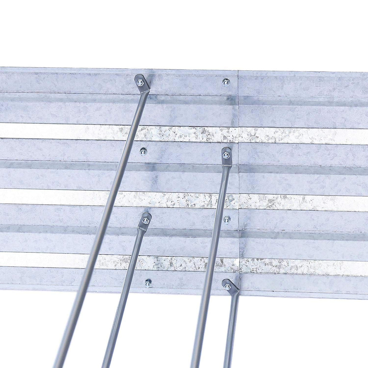 FOYUEE Galvanized Raised Garden Beds for Vegetables Large Metal Planter Box Steel Kit Flower Herb, 8x4x1ft FOYUEE