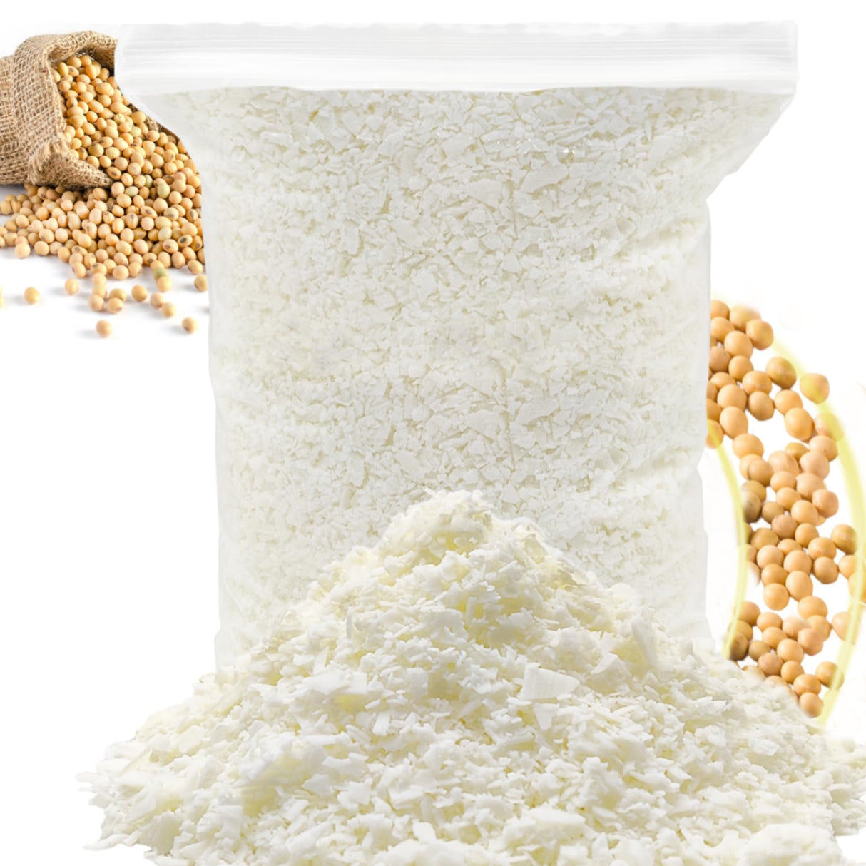 AHSNYLC Nature Soy Wax Flakes - DIY Pure Candle Making Soy Wax,Soy Wax Bulk, DIY Soy Candle Wax,Candle Making Soy Wax for Container Candles,Cup Wax,DIY Candle (420, Grams) AHSNYLC